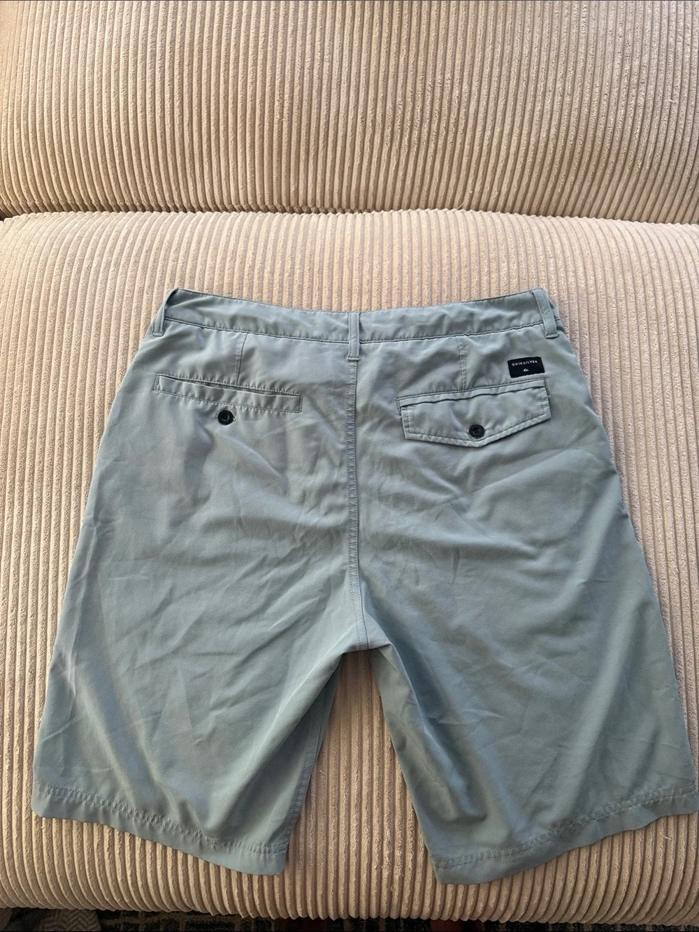 Quiksilver Men's Sage Green Flat Front Shorts